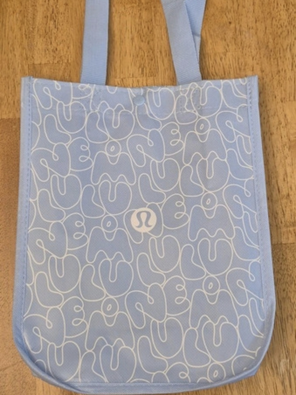 Lululemon Reusable Shopping Bag Bubble Graphic Tote  Light Blue